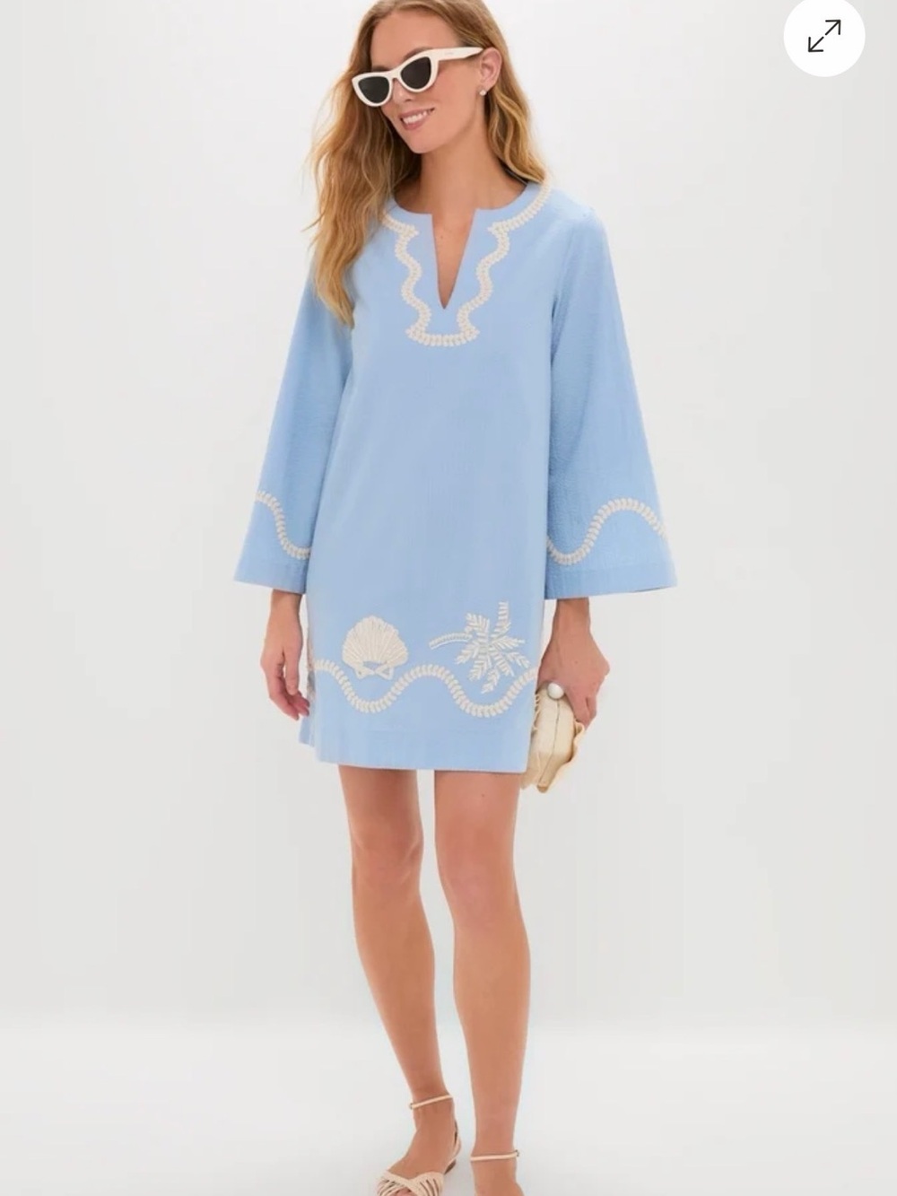 Tuckernuck Blue Seersucker Marcelle Dress
